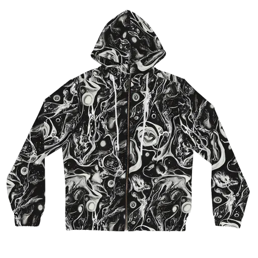 Nocturne Flux on a Women's Full-Zip Hoodie