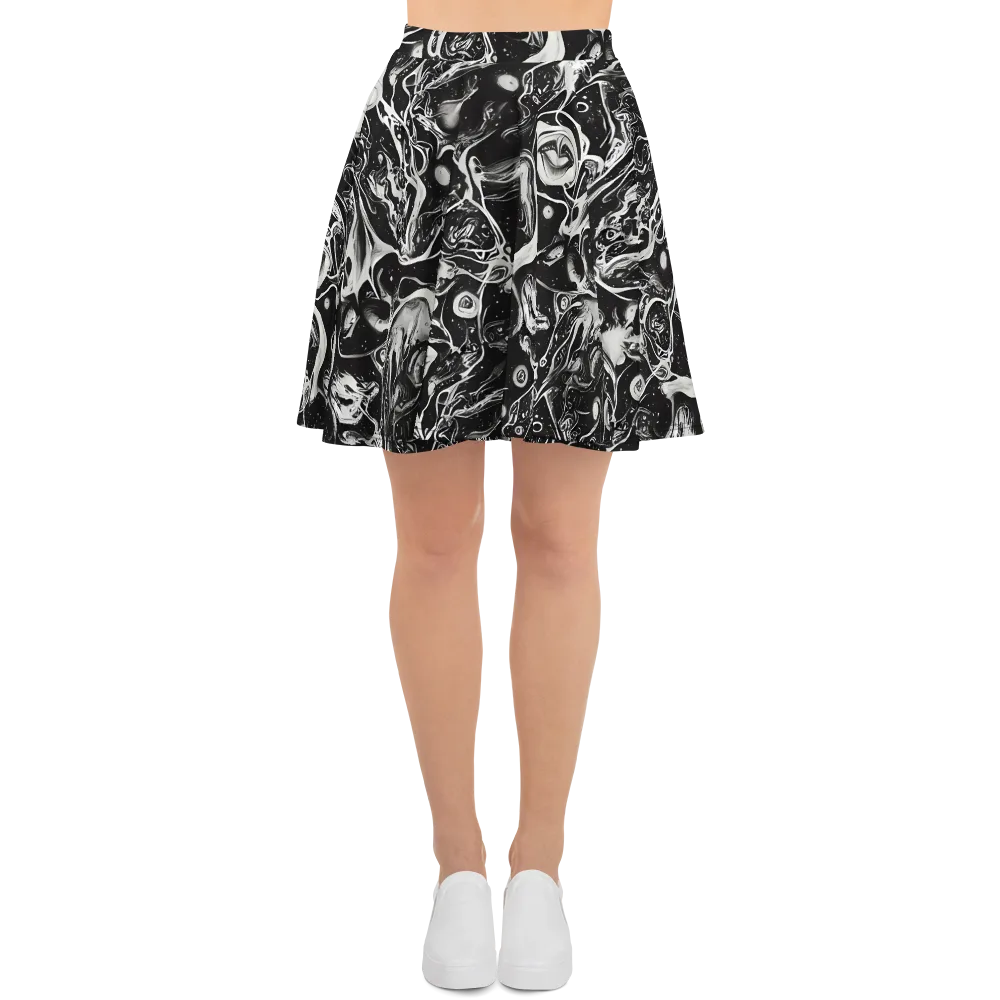 Nocturne Flux on Skater Skirt — Front