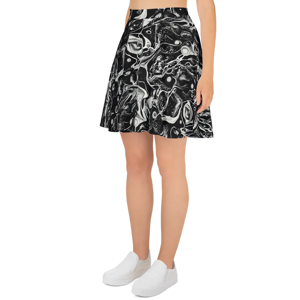 Nocturne Flux on Skater Skirt — Left