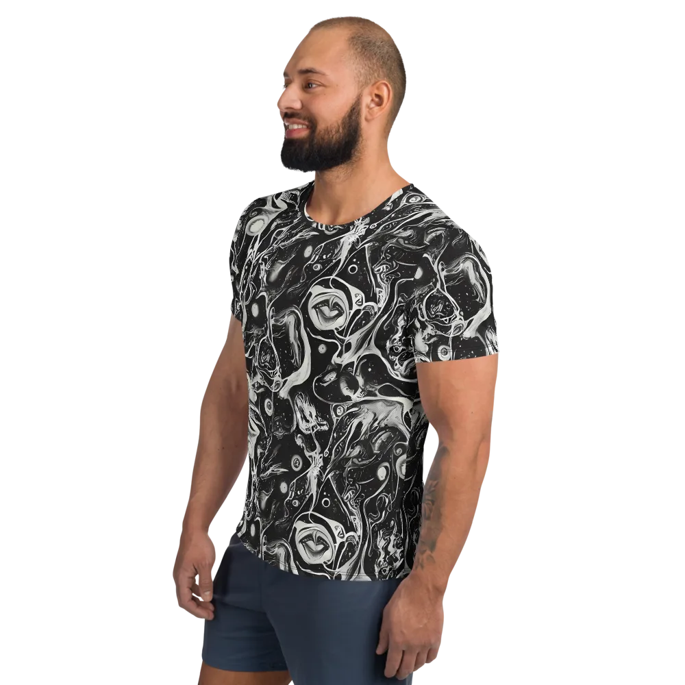 Nocturne Flux on Men's Athletic T-Shirt — Left