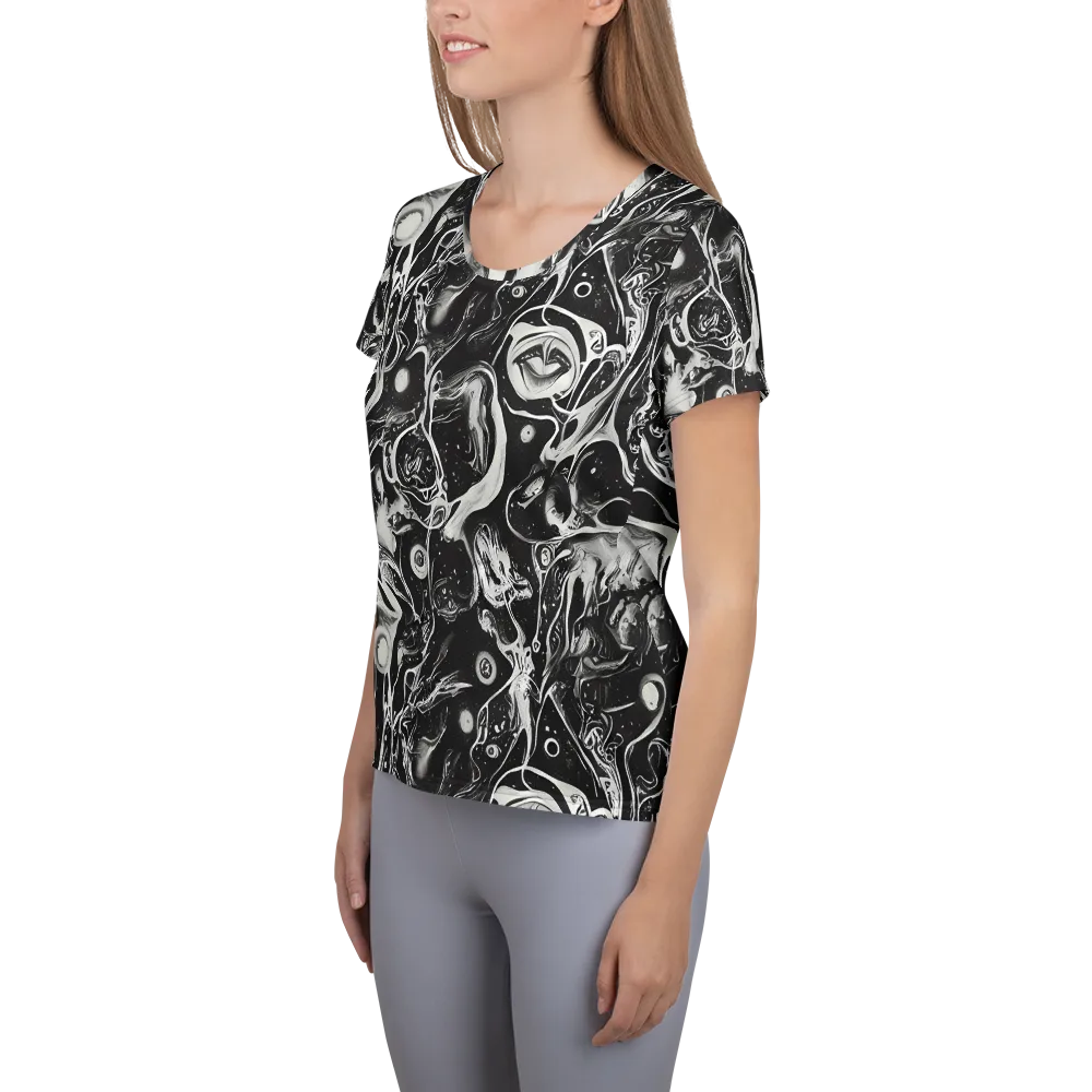 Nocturne Flux on Women's Athletic T-Shirt — Left