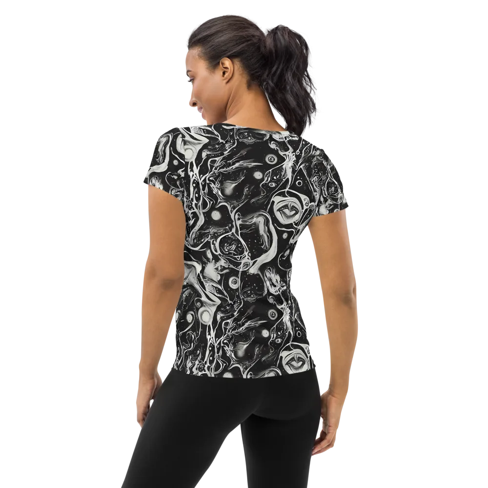 Nocturne Flux on Women's Athletic T-Shirt — Back