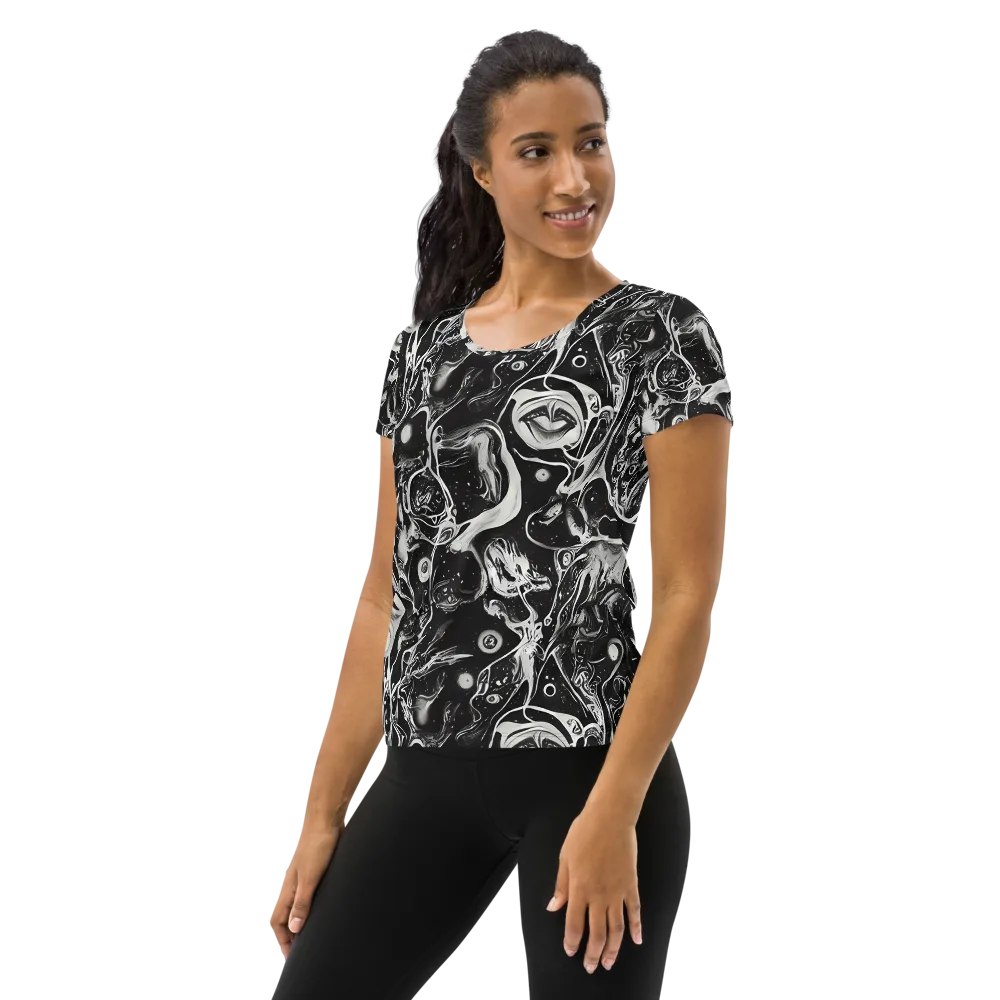 Nocturne Flux on Women's Athletic T-Shirt — Left