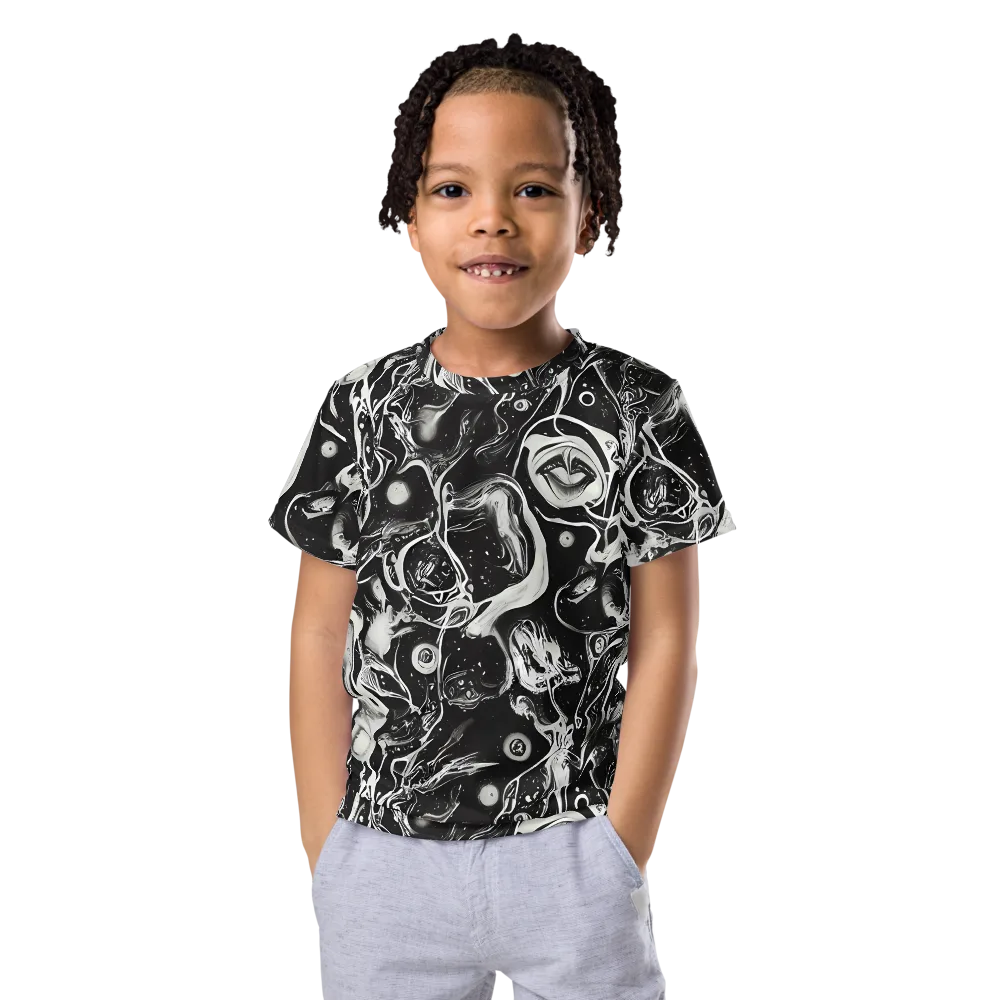 Nocturne Flux on Kids Crew Neck T-Shirt — Front