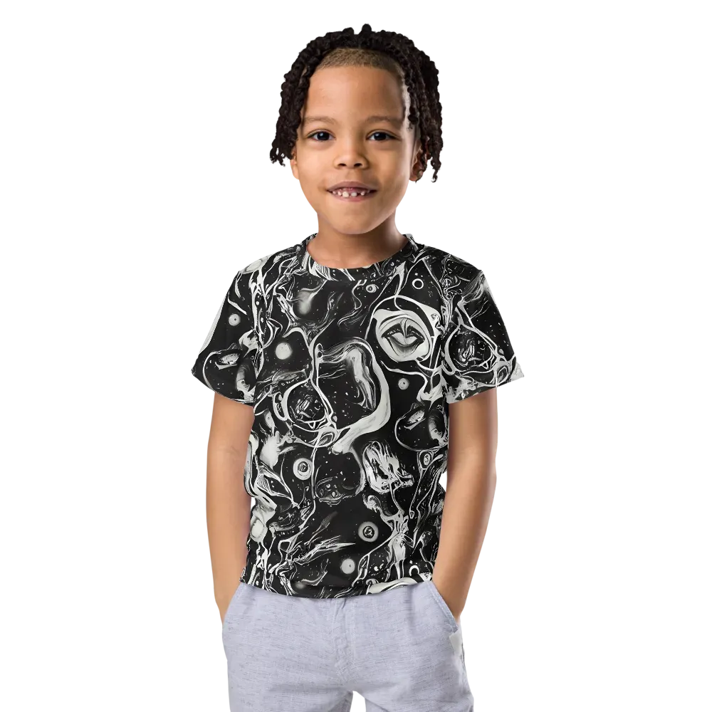 Nocturne Flux on Kids Crew Neck T-Shirt — Front
