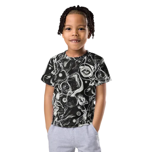 Nocturne Flux on a Kids Crew Neck T-Shirt