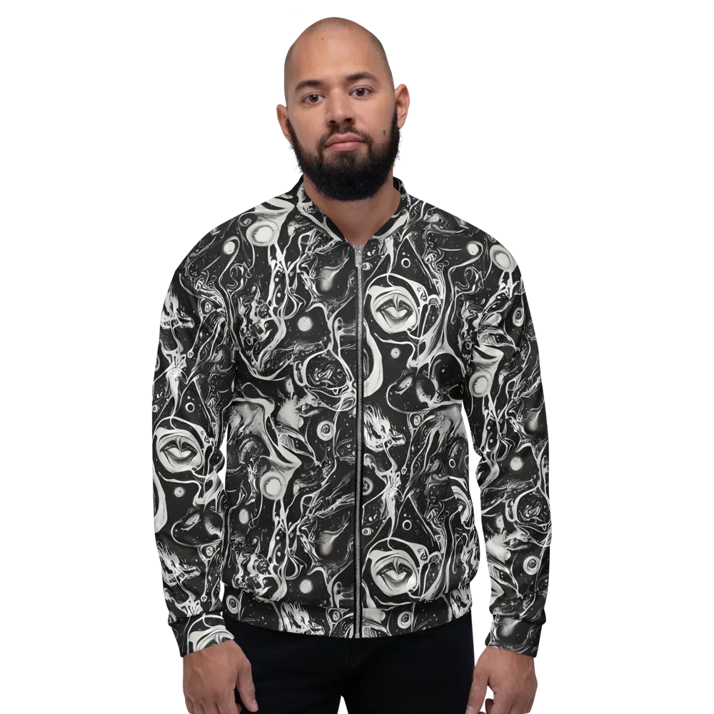 Nocturne Flux on Bomber Jacket — Front