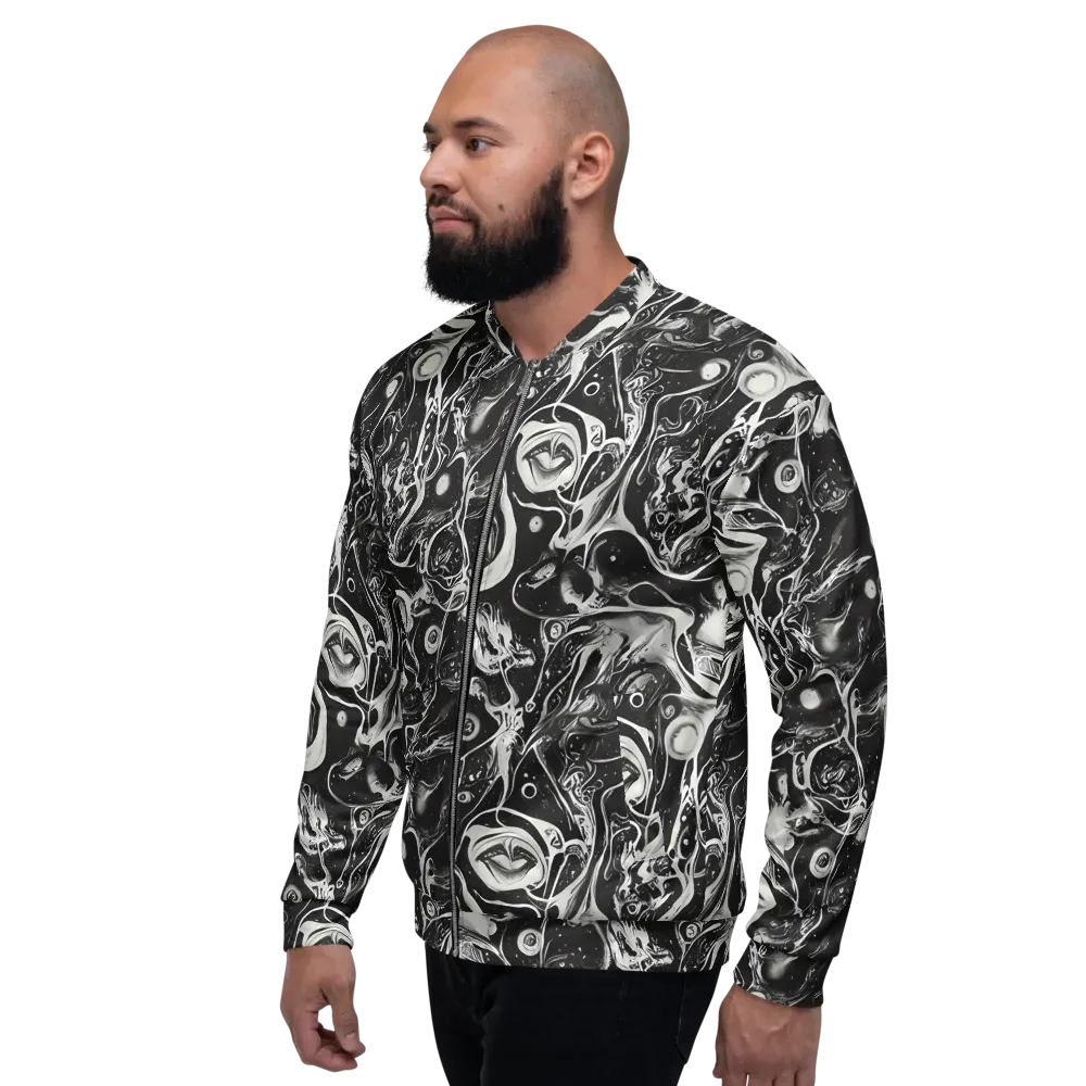 Nocturne Flux on Bomber Jacket — Left