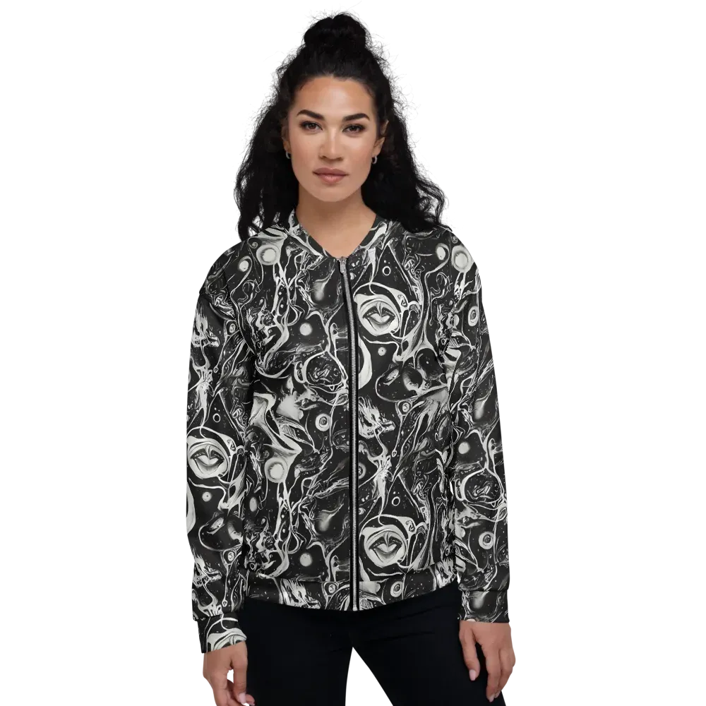Nocturne Flux on Bomber Jacket — Front
