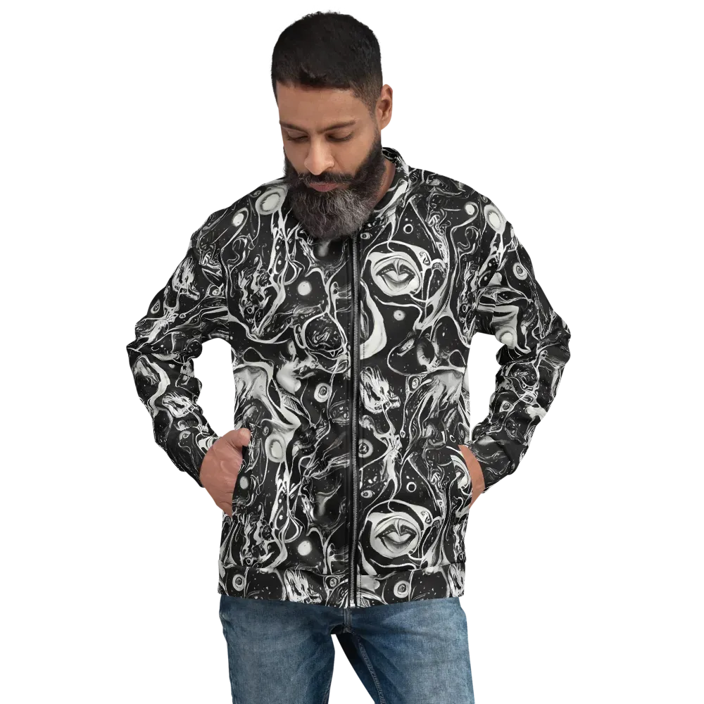 Nocturne Flux on Bomber Jacket — Front