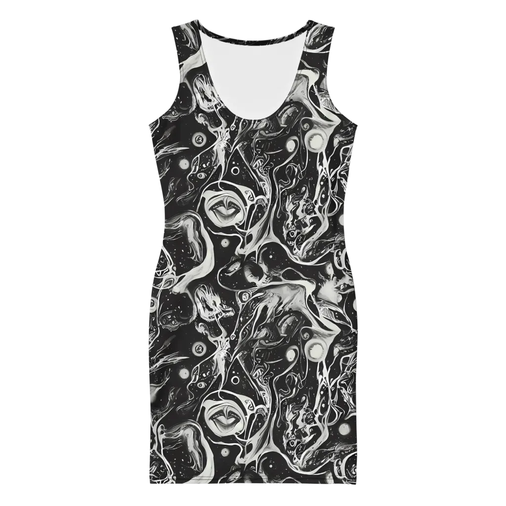 Nocturne Flux on Bodycon Dress — Front