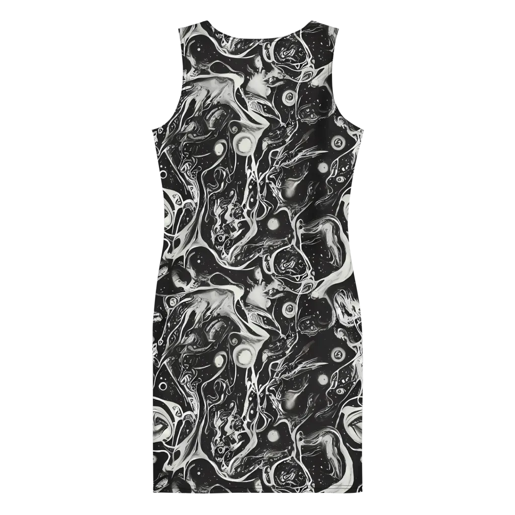 Nocturne Flux on Bodycon Dress — Back