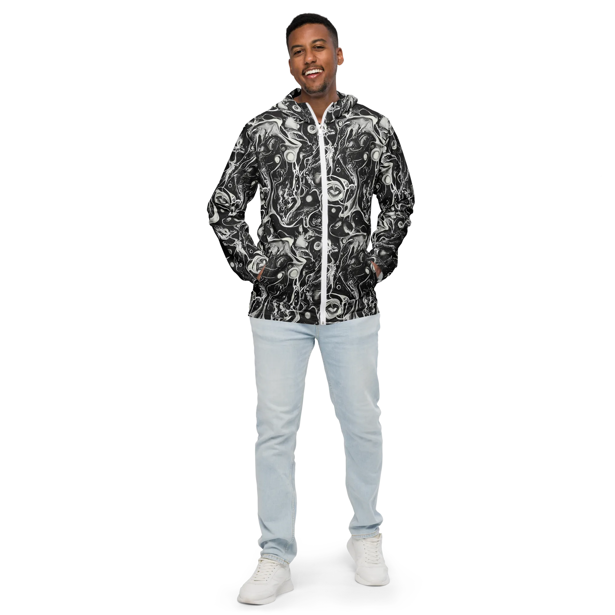 Nocturne Flux on Men's Windbreaker — Front