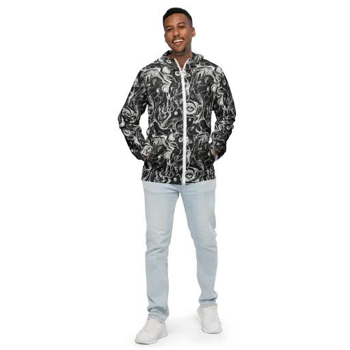 Nocturne Flux on a Men's Windbreaker