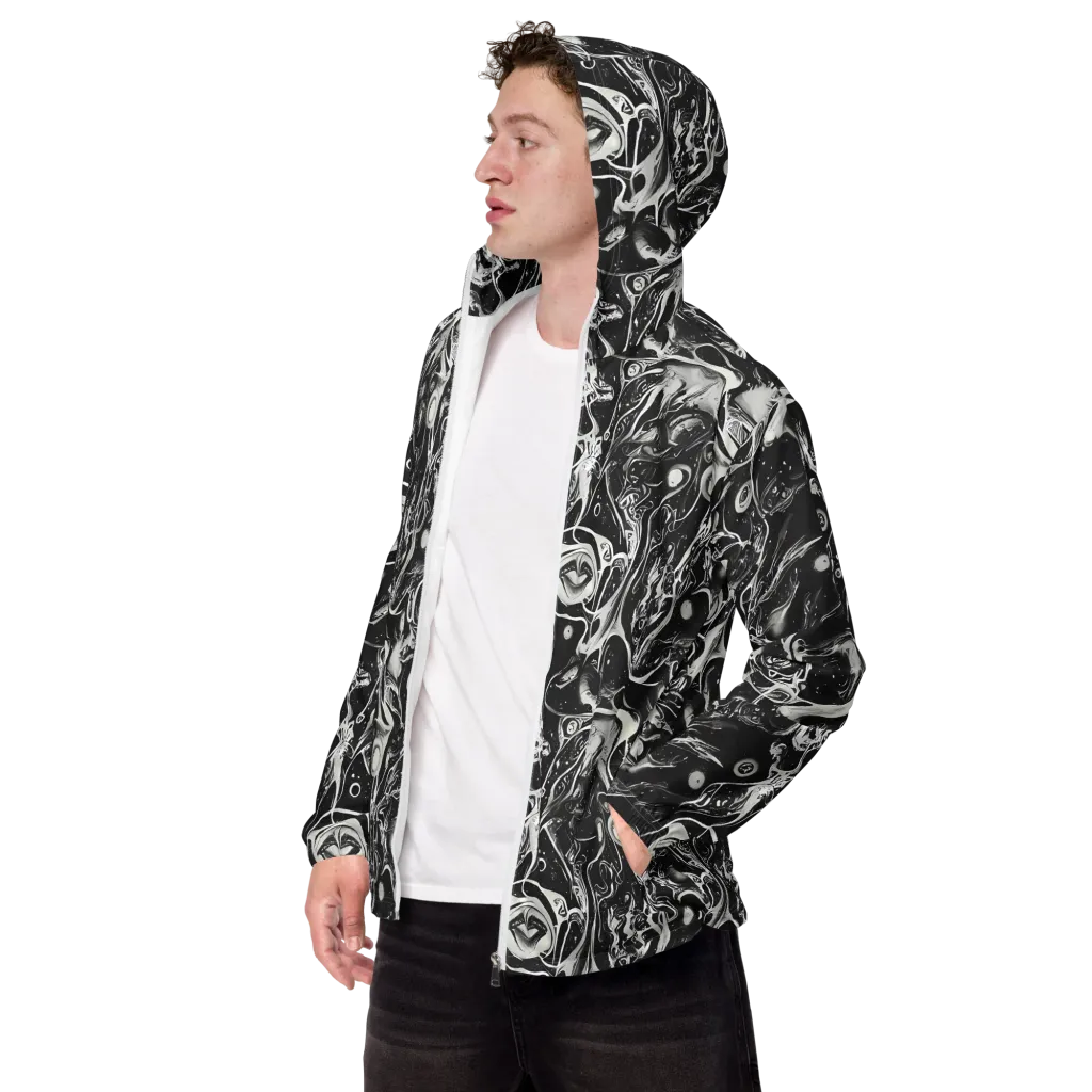 Nocturne Flux on Men's Windbreaker — Left Front