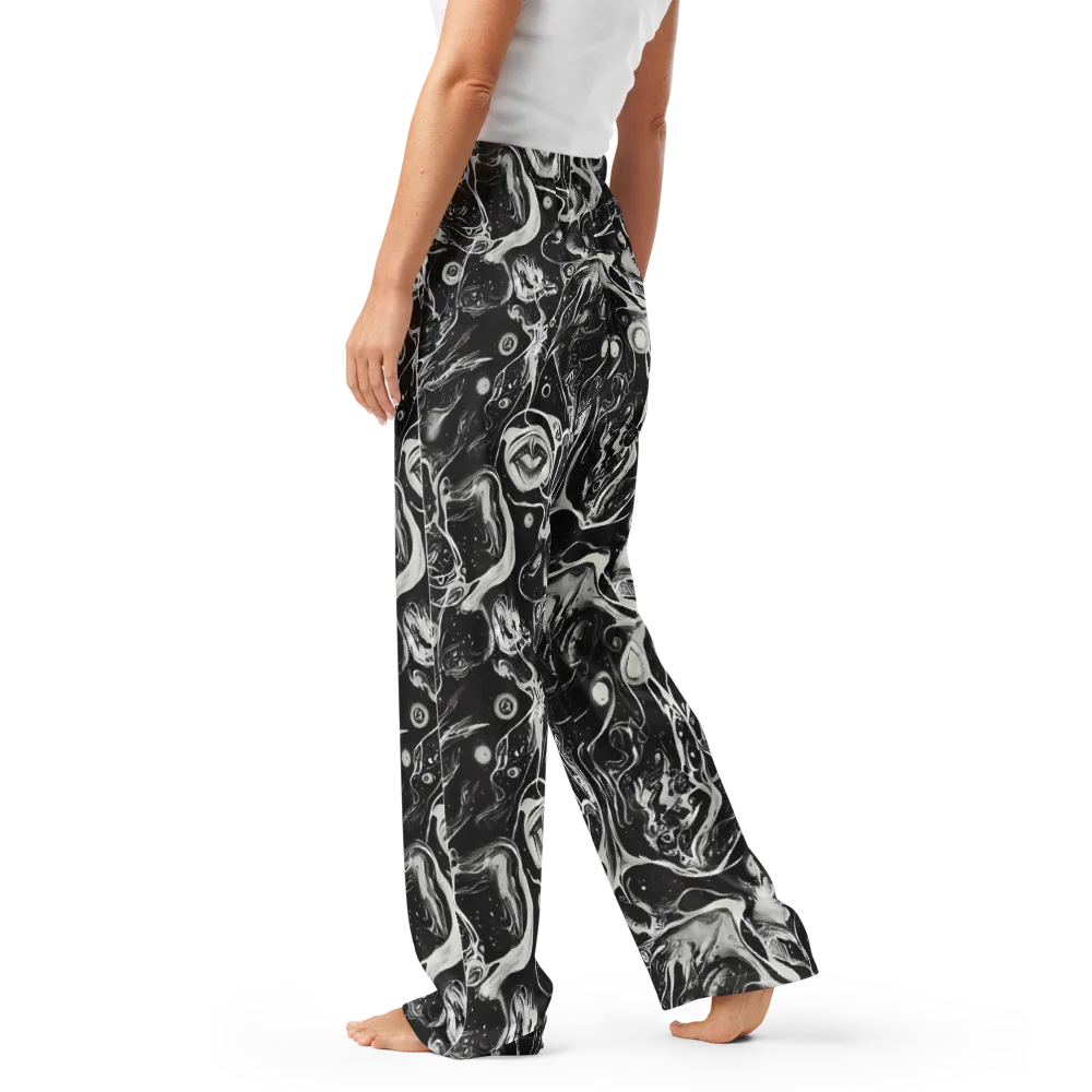 Nocturne Flux on Women's Pajama Pants — Left