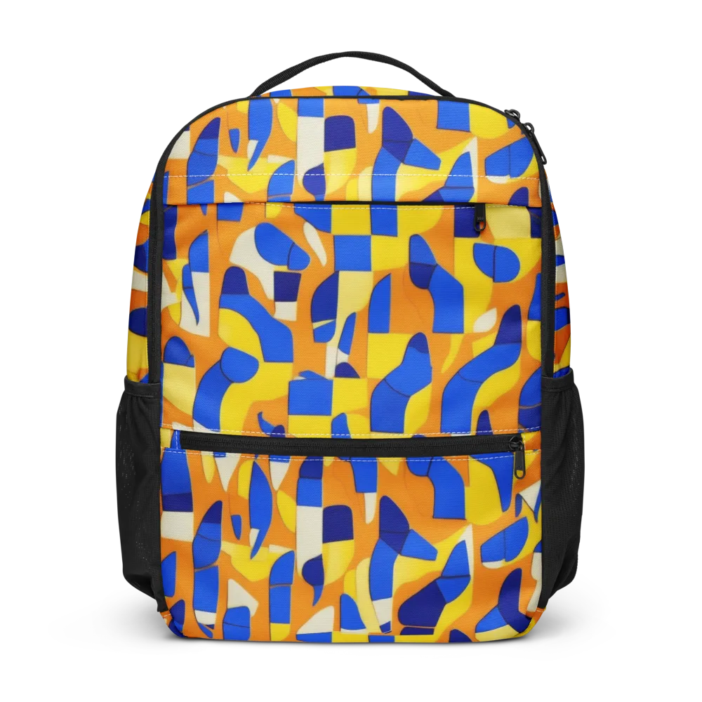 Blue Hour Geometry on Utility Backpack — Front