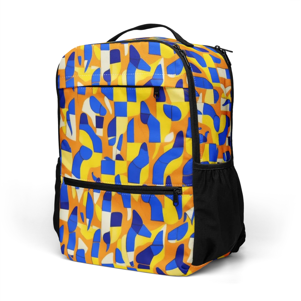 Blue Hour Geometry on Utility Backpack — Left Front