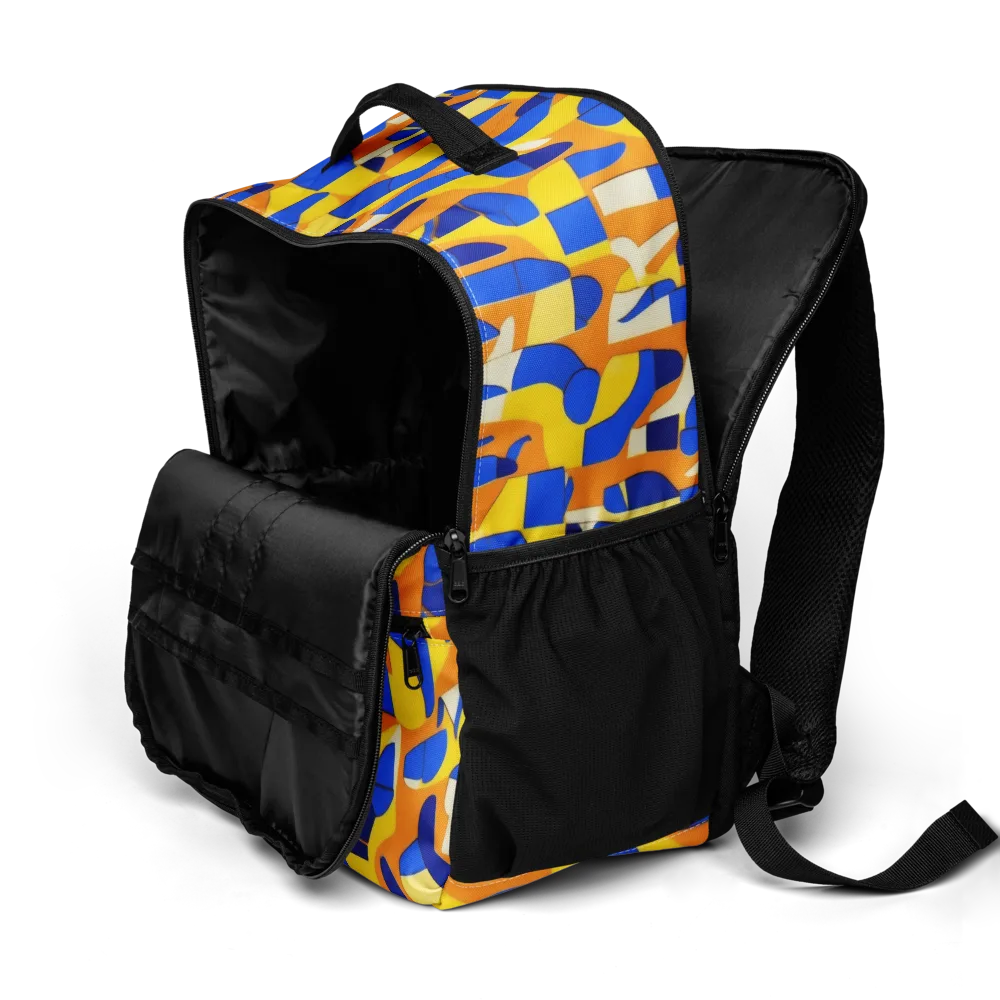Blue Hour Geometry on Utility Backpack — Product details 2