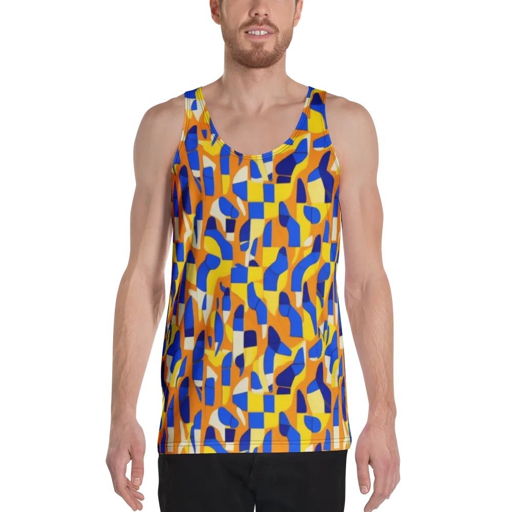 Blue Hour Geometry on Men's Tank Top — Front