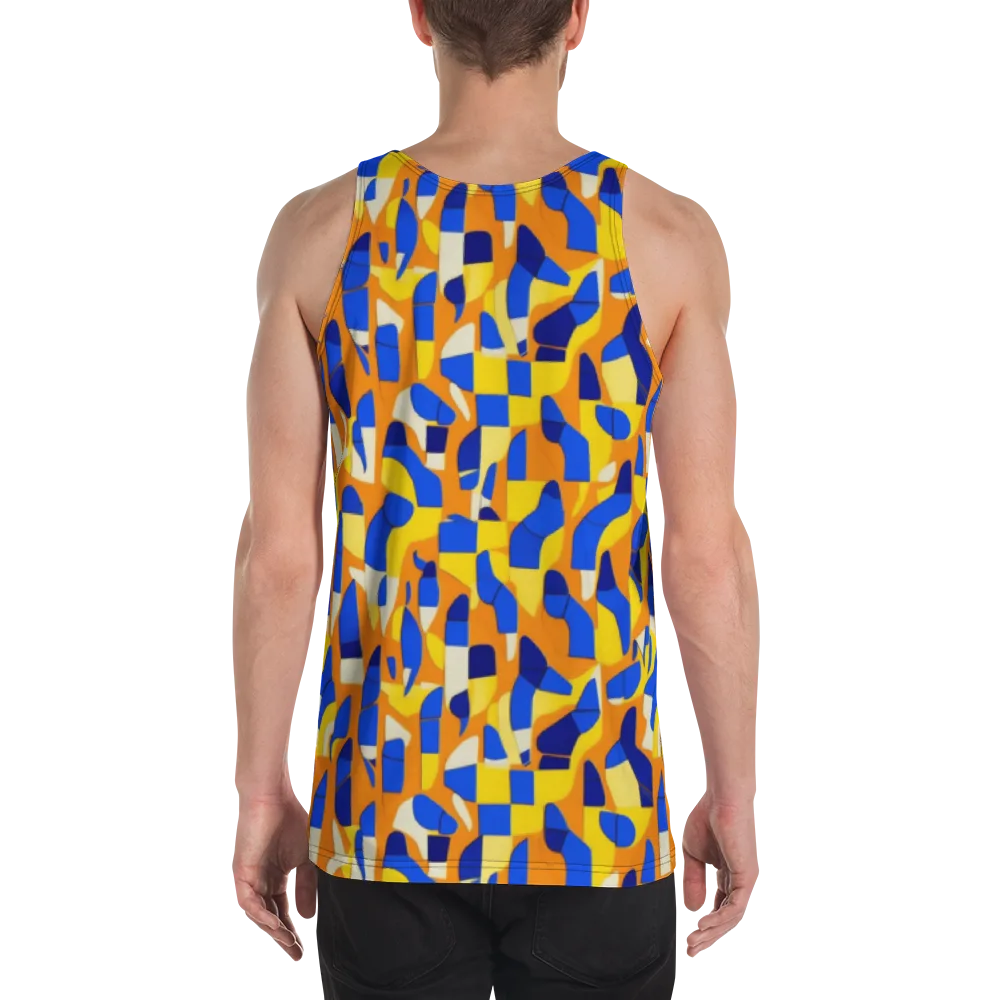 Blue Hour Geometry on Men's Tank Top — Back