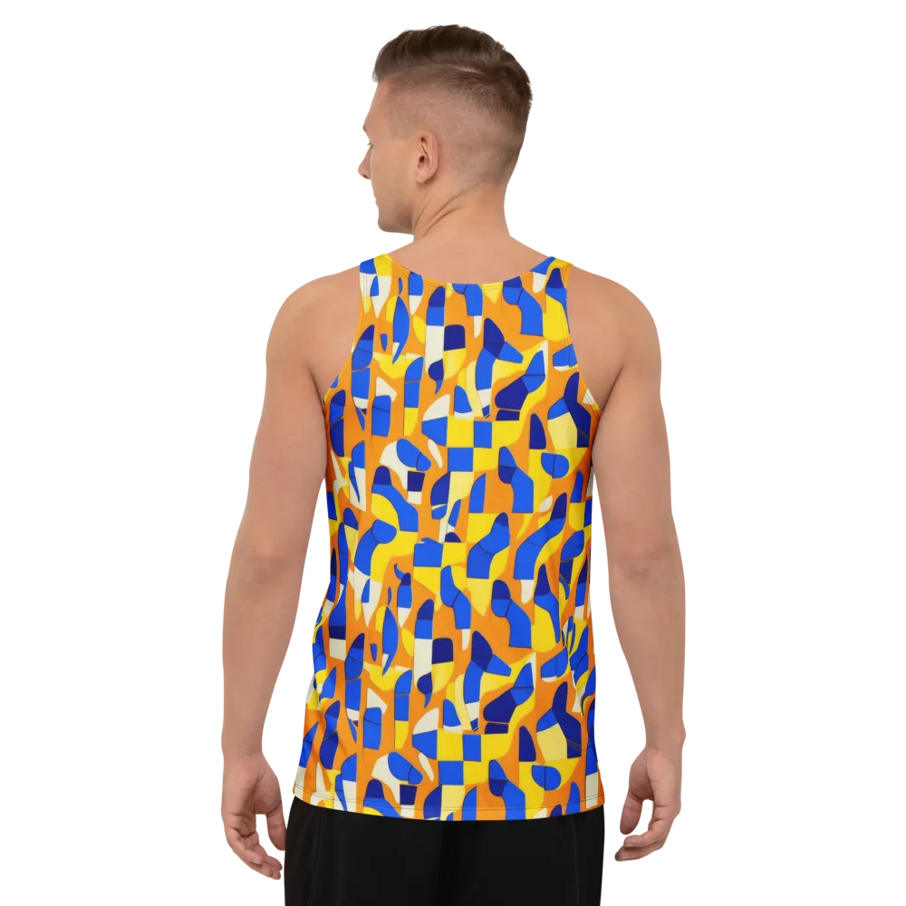 Blue Hour Geometry on Men's Tank Top — Back
