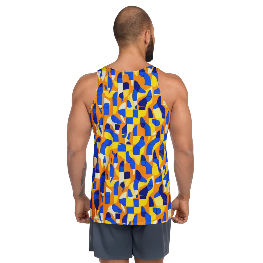 Blue Hour Geometry on Men's Tank Top — Back