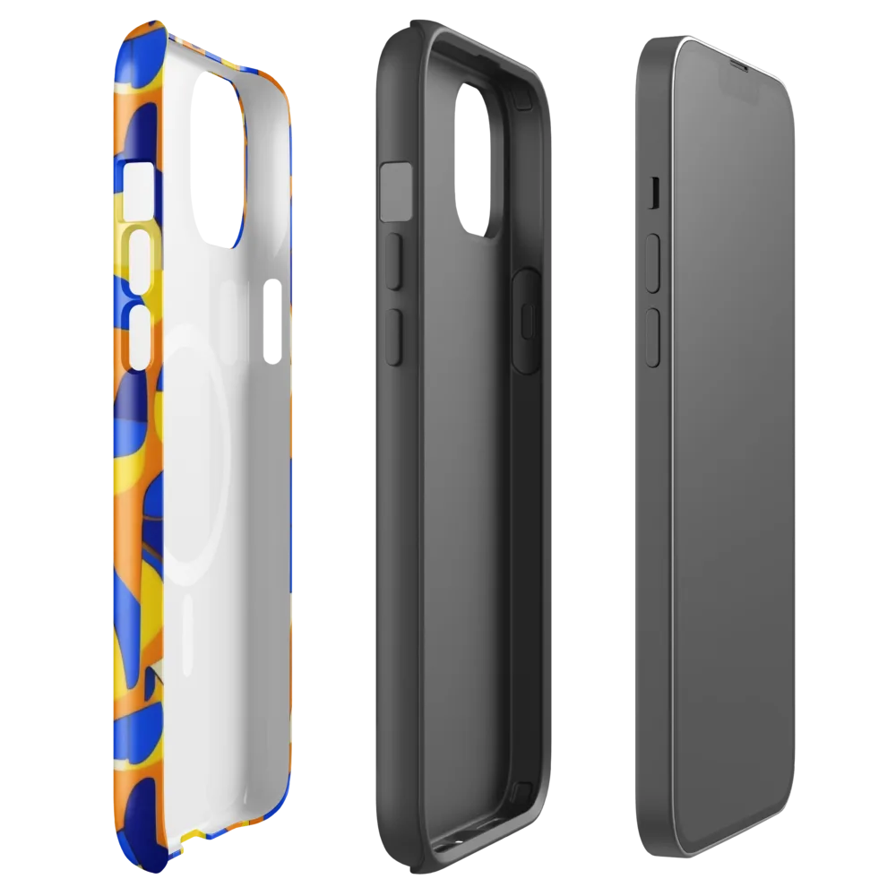 Blue Hour Geometry on MagSafe Tough Case for iPhone® — Front