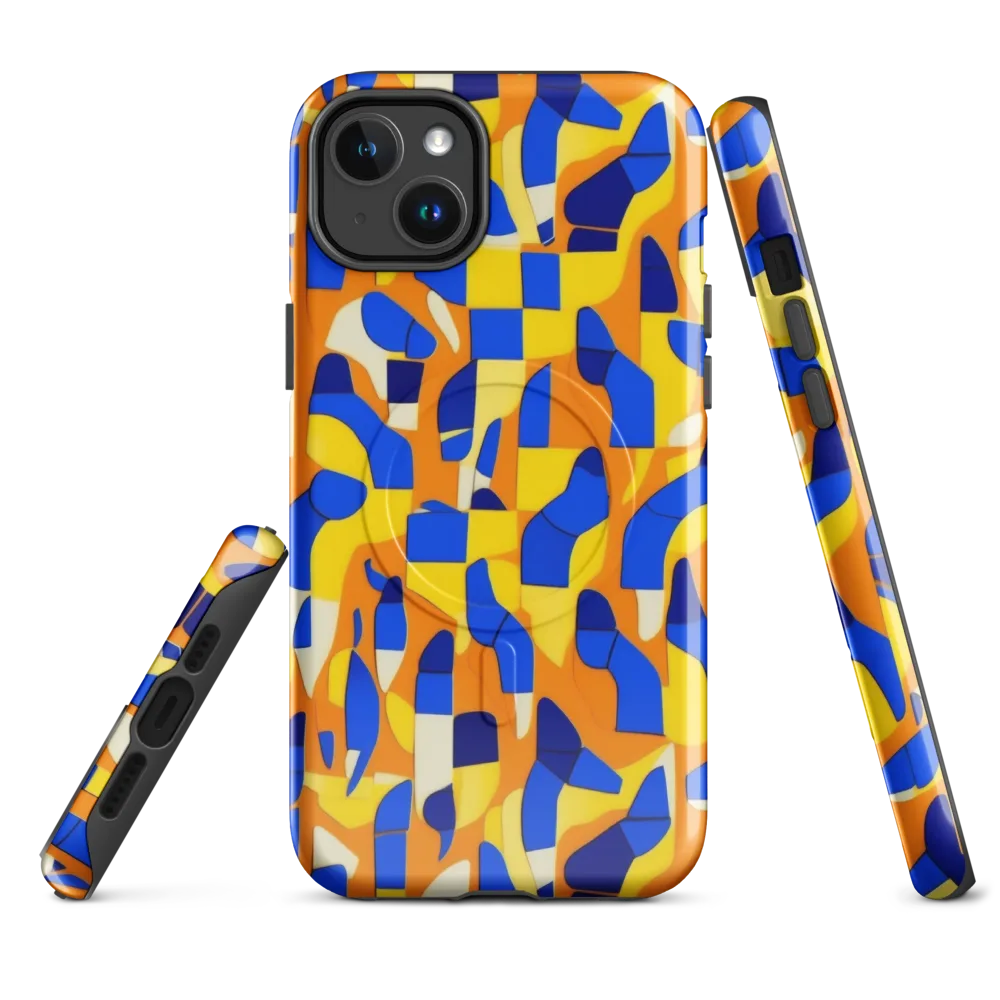 Blue Hour Geometry on MagSafe Tough Case for iPhone® — Front