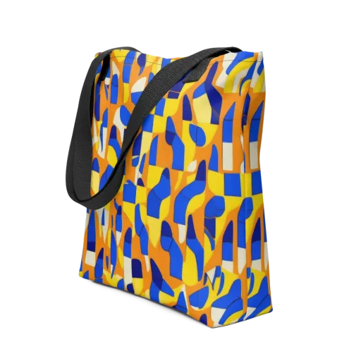 Blue Hour Geometry on a Tote Bag