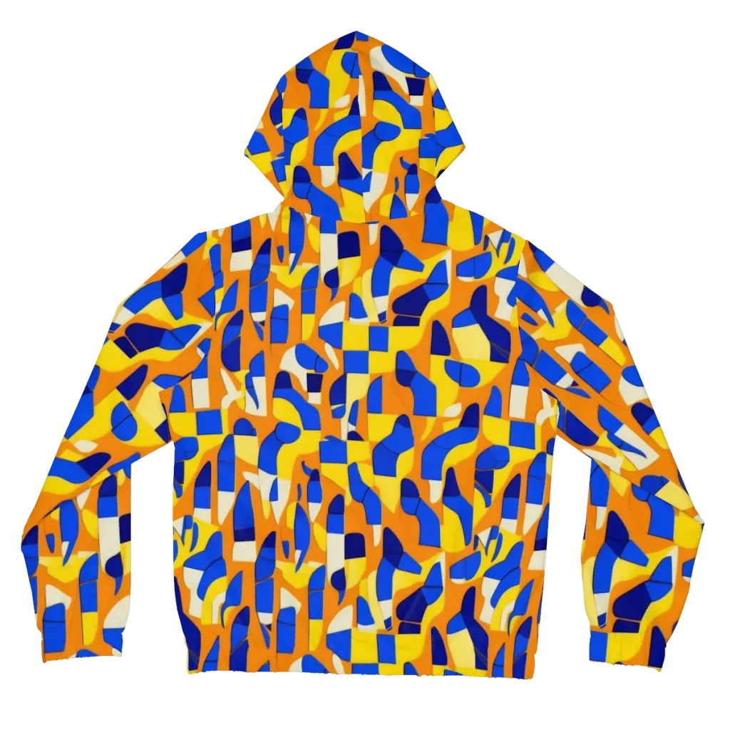 Blue Hour Geometry on Women's Full-Zip Hoodie — Back
