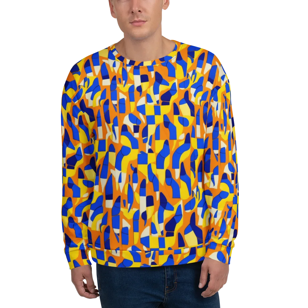 Blue Hour Geometry on Sweatshirt — Front
