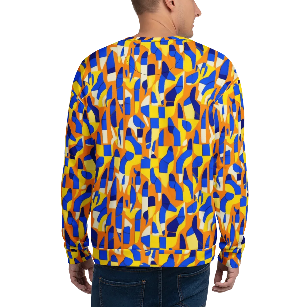 Blue Hour Geometry on Sweatshirt — Back