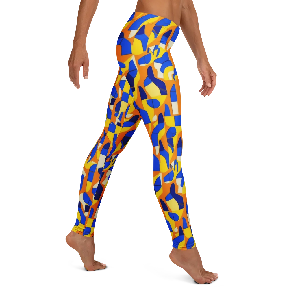 Blue Hour Geometry on Leggings — Right