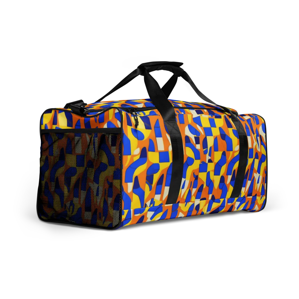 Blue Hour Geometry on Duffle Bag — Right Front