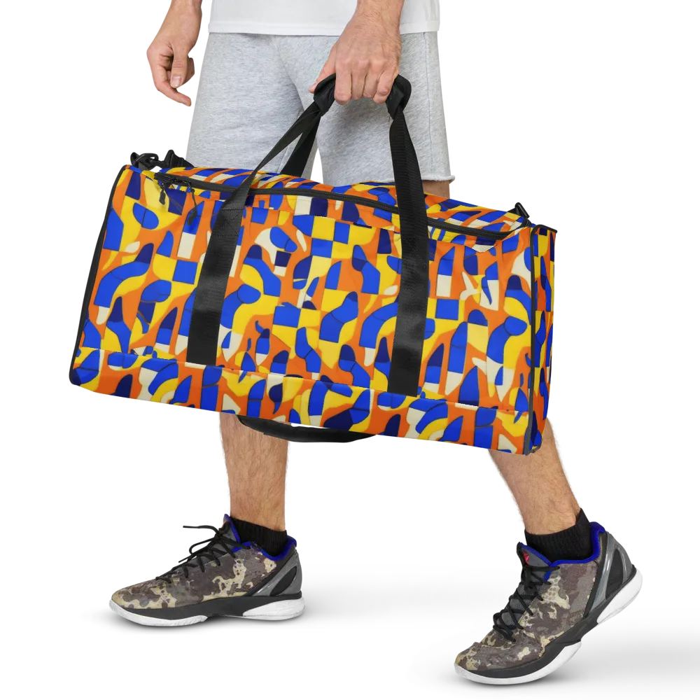 Blue Hour Geometry on Duffle Bag — Front