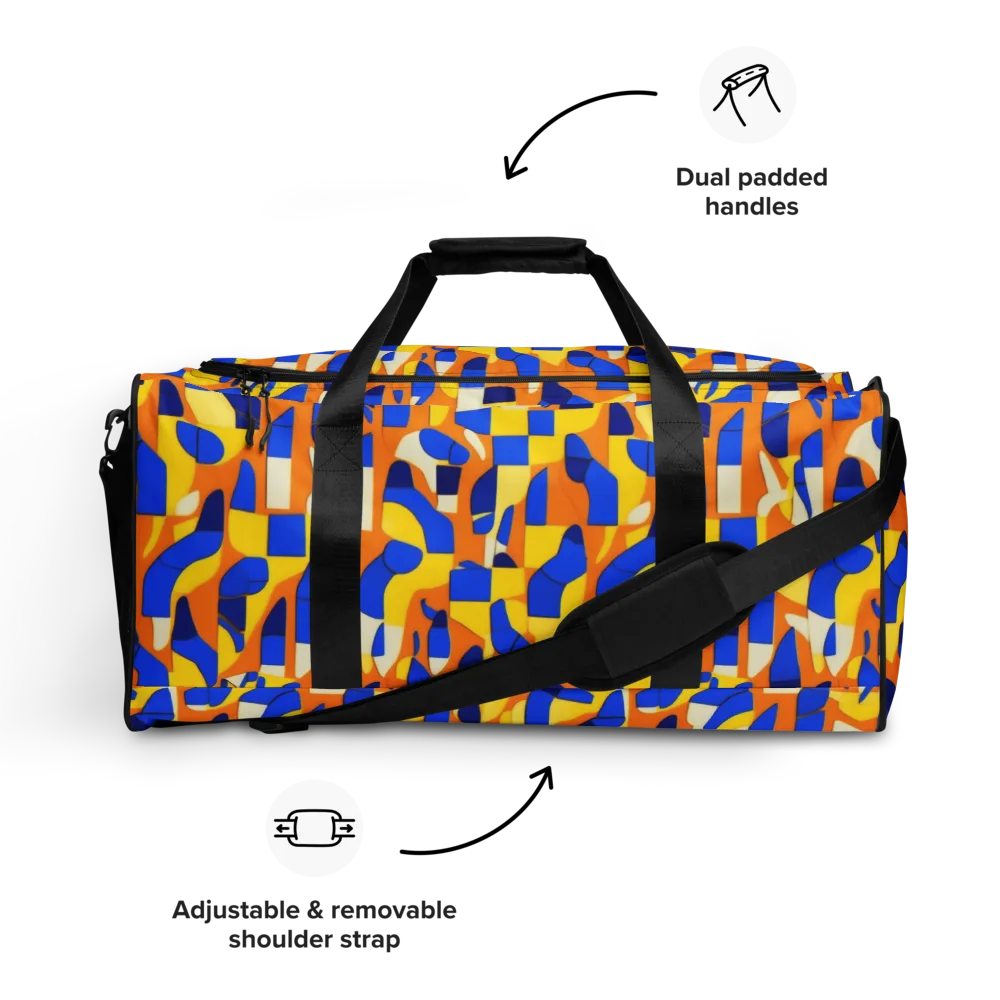 Blue Hour Geometry on Duffle Bag — Front