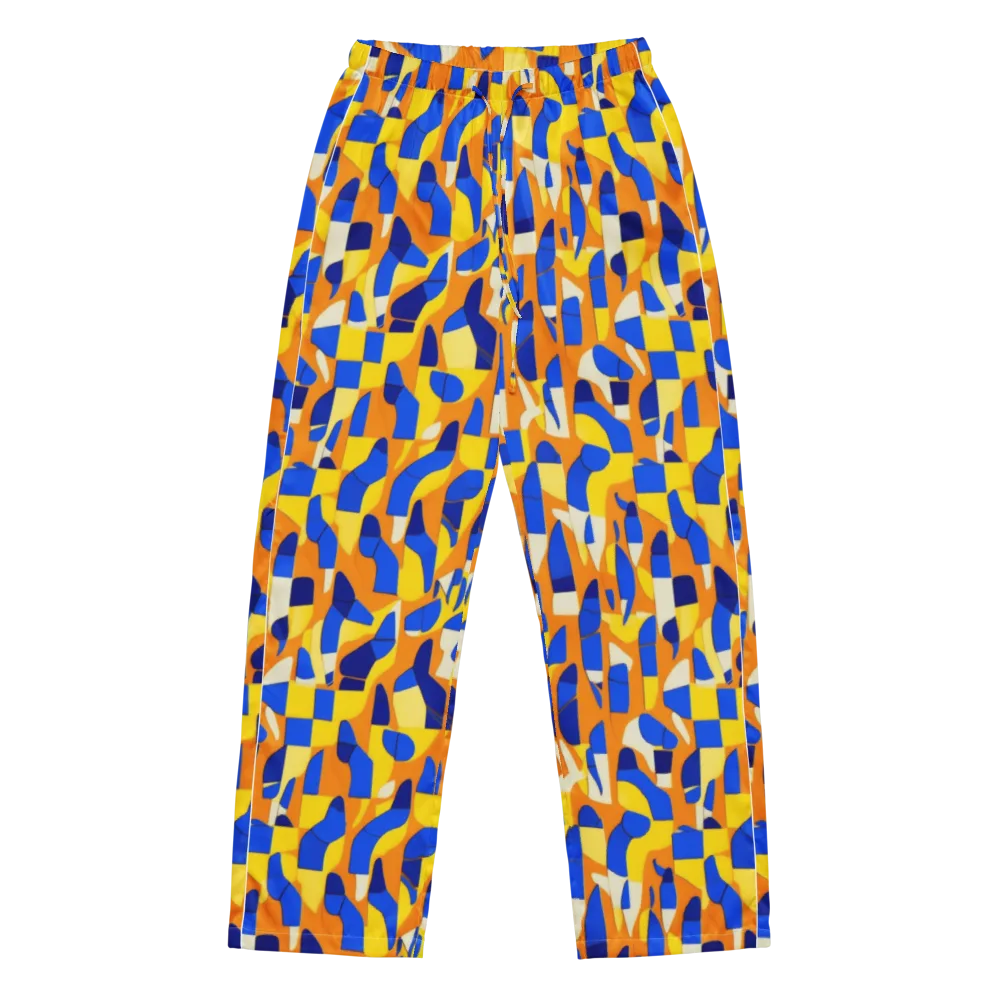Blue Hour Geometry on Women's Pajama Pants — Front