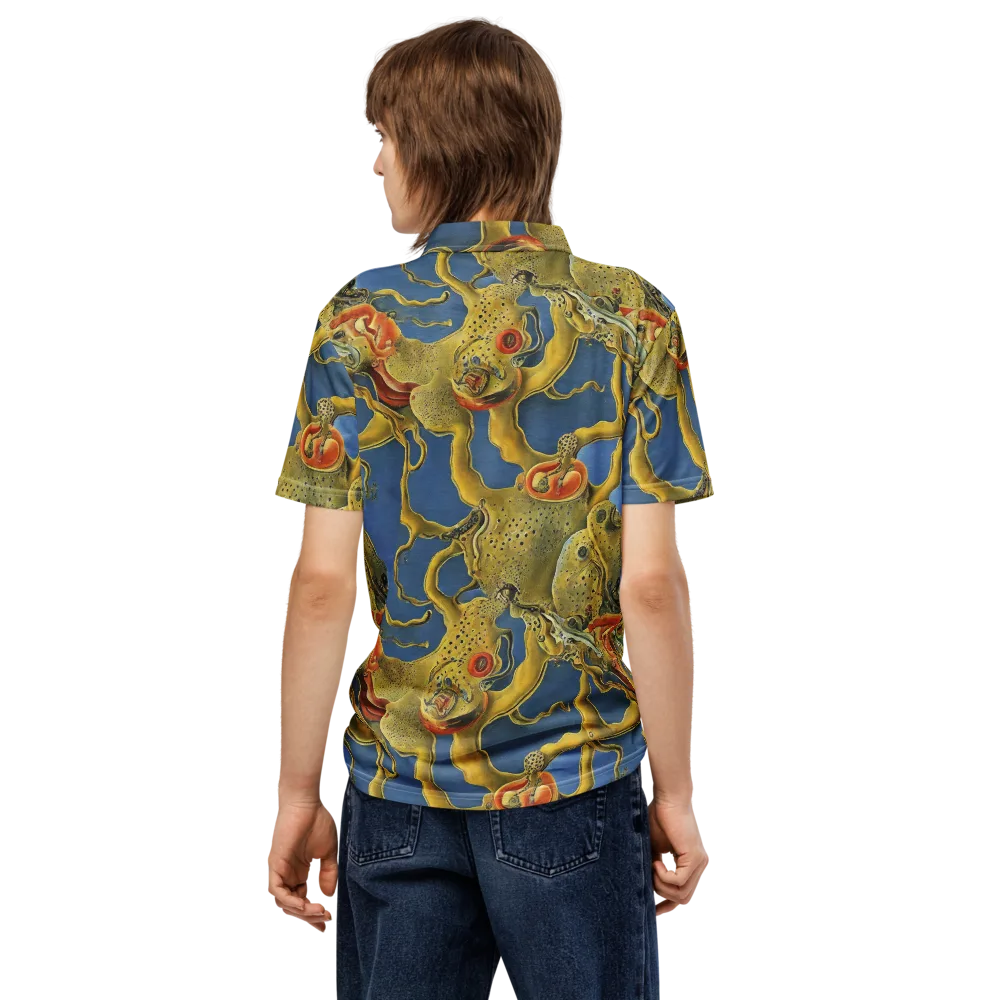 Golden Medusa on Men's Slim Fit Polo Shirt — Back