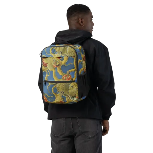 Golden Medusa on a Utility Backpack