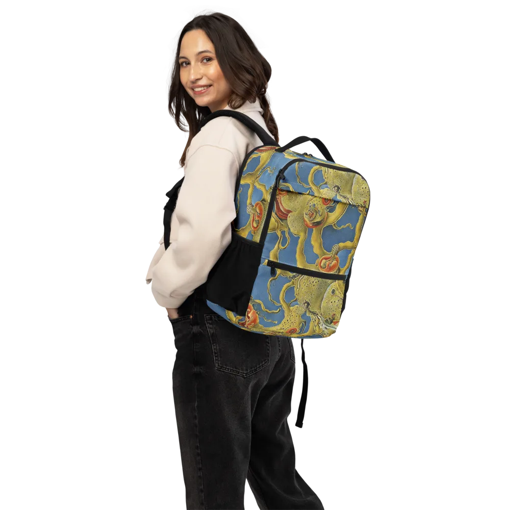 Golden Medusa on Utility Backpack — Back