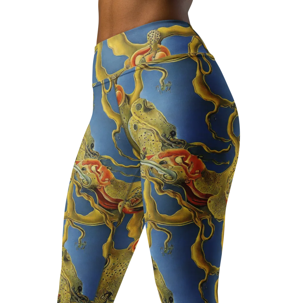 Golden Medusa on Yoga Leggings — Left Front