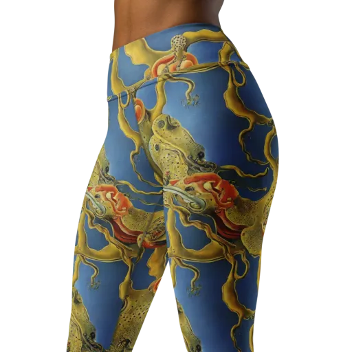 Golden Medusa on a Yoga Leggings