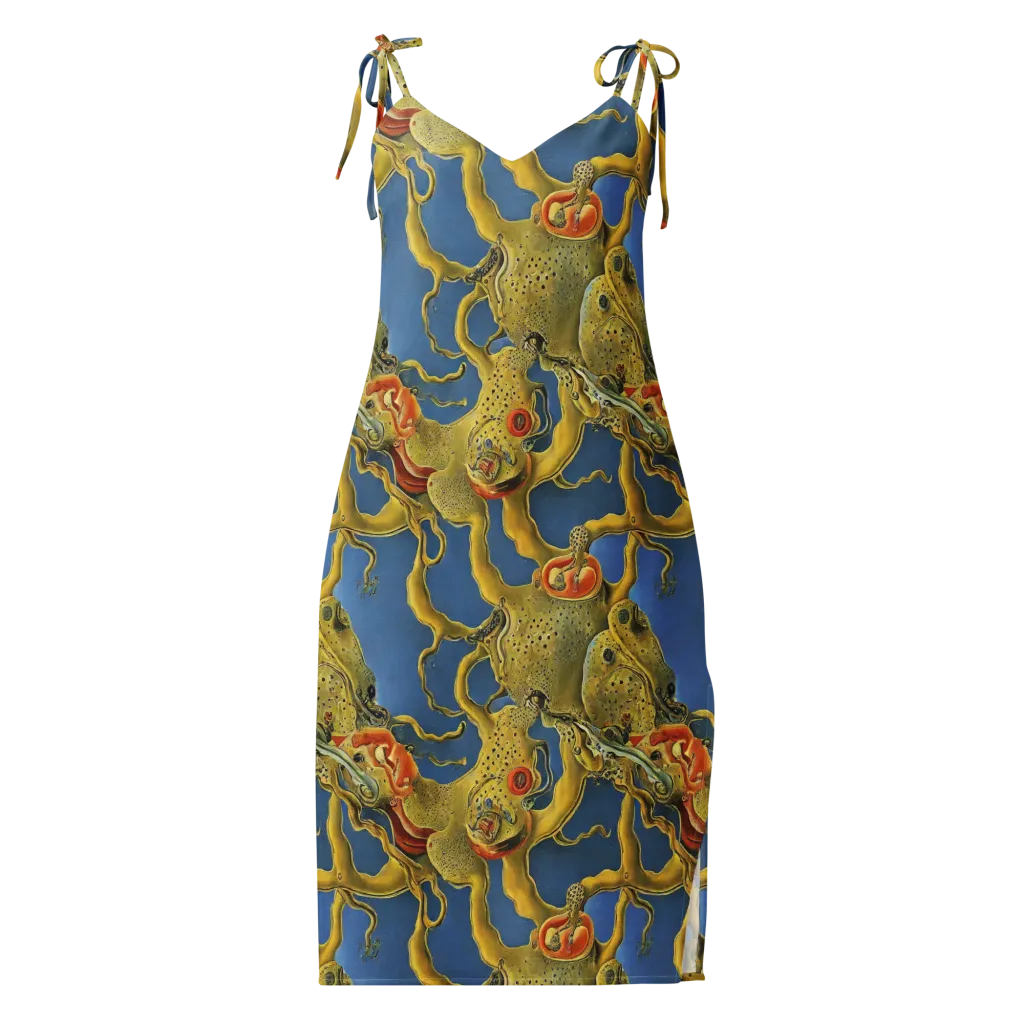 Golden Medusa on Slip Dress — Front