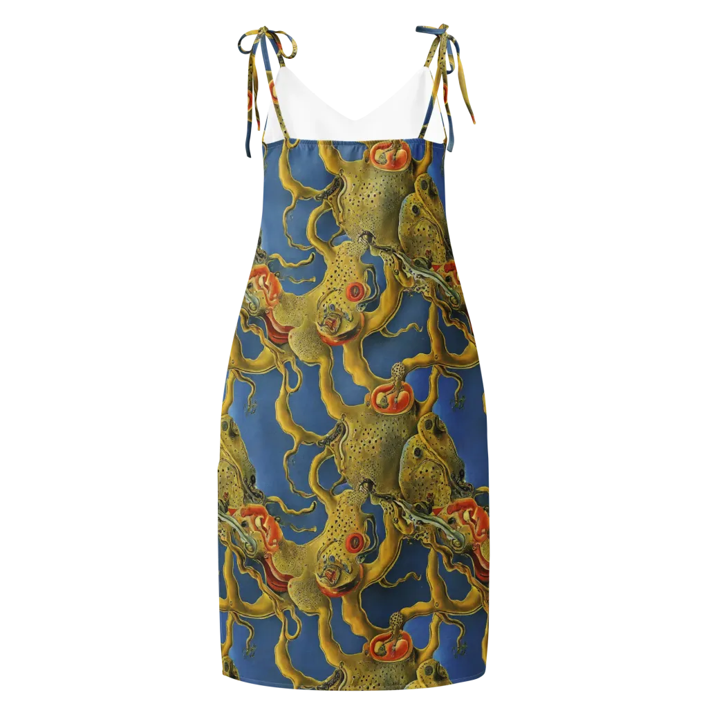 Golden Medusa on Slip Dress — Back