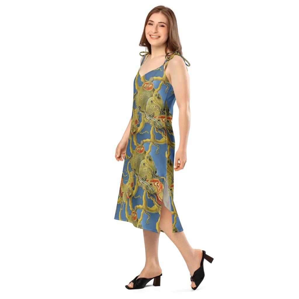 Golden Medusa on Slip Dress — Left Front