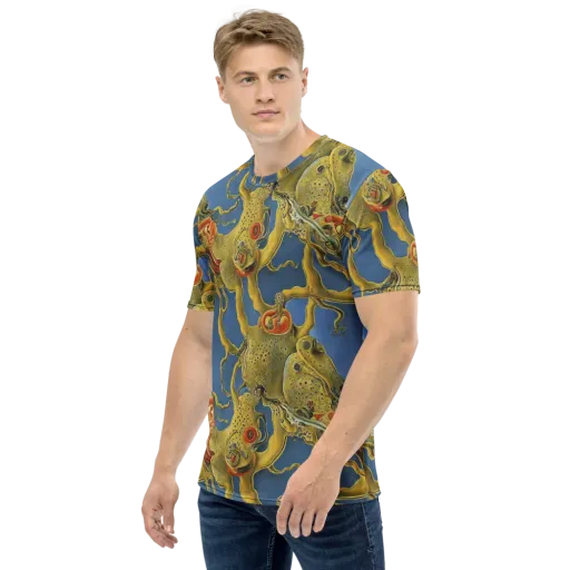 Golden Medusa on a Men's Crew Neck T-Shirt