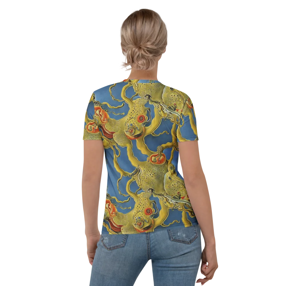 Golden Medusa on Women's Crew Neck T-Shirt — Back