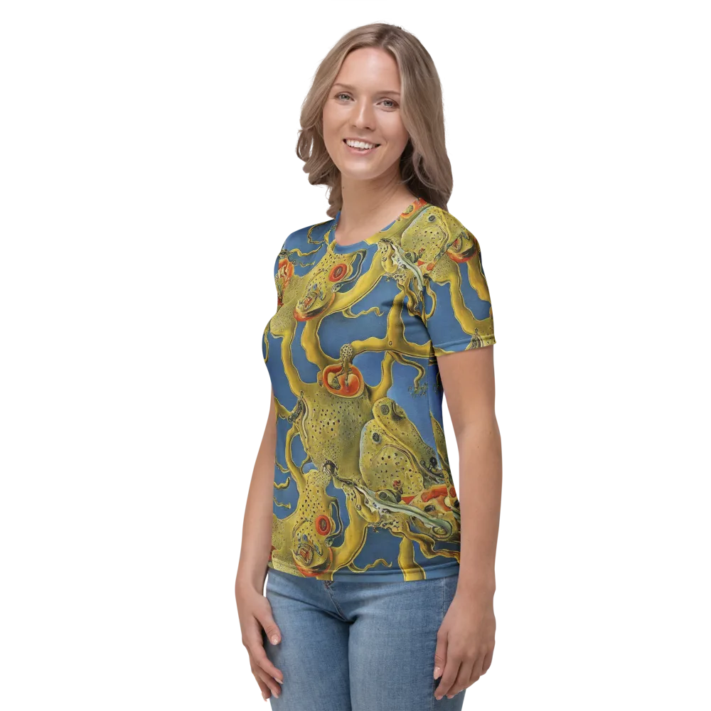 Golden Medusa on Women's Crew Neck T-Shirt — Left