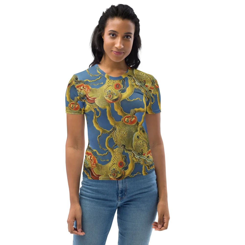 Golden Medusa on Women's Crew Neck T-Shirt — Front